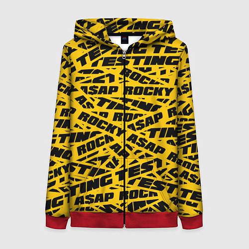 Женская толстовка на молнии ASAP Rocky: Light Style / 3D-Красный – фото 1