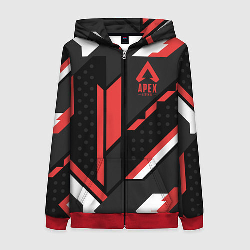 Женская толстовка на молнии Apex Cyrex / 3D-Красный – фото 1