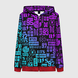 Женская толстовка на молнии BTS Logos