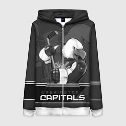 Толстовка на молнии женская Washington Capitals: Mono, цвет: 3D-белый