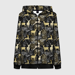 Женская толстовка на молнии Рождественские олени