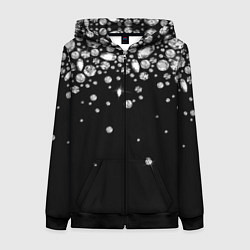 Женская толстовка на молнии Бриллиантовый дождь