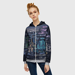 Толстовка на молнии женская HOLLOW KNIGHT WORLD, цвет: 3D-меланж — фото 2