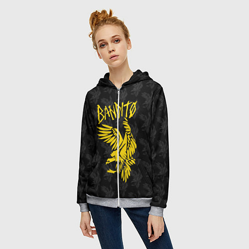 Женская толстовка на молнии TOP: BANDITO / 3D-Меланж – фото 3