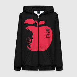 Толстовка на молнии женская Яблоко Рюка, цвет: 3D-черный
