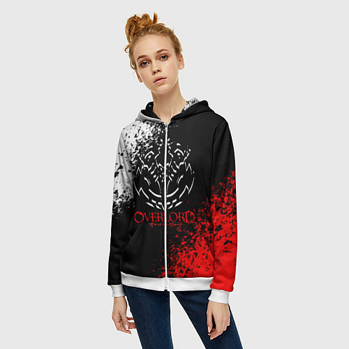 Женская толстовка на молнии Overlord / 3D-Белый – фото 3