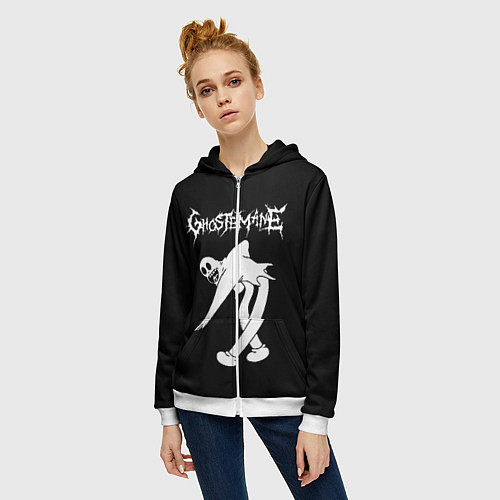 Женская толстовка на молнии GHOSTEMANE / 3D-Белый – фото 3