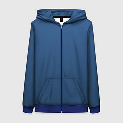 Толстовка на молнии женская 19-4052 Classic Blue, цвет: 3D-синий
