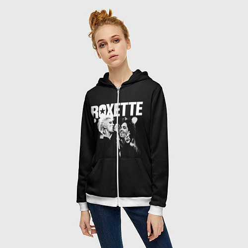 Женская толстовка на молнии Roxette / 3D-Белый – фото 3