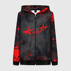 Толстовка на молнии женская АлисА, цвет: 3D-черный