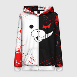 Толстовка на молнии женская MONOKUMA, цвет: 3D-белый
