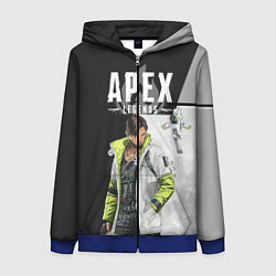 Толстовка на молнии женская Apex Legends, цвет: 3D-синий