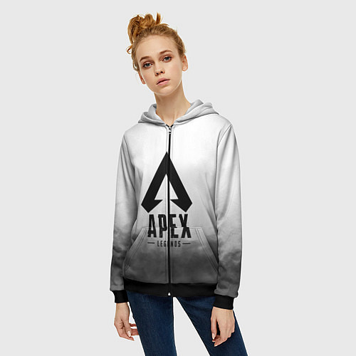 Женская толстовка на молнии APEX LEGENDS / 3D-Черный – фото 3
