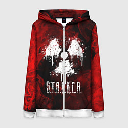 Толстовка на молнии женская STALKER 2, цвет: 3D-белый