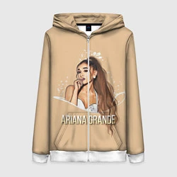 Толстовка на молнии женская Ariana Grande Ариана Гранде, цвет: 3D-белый