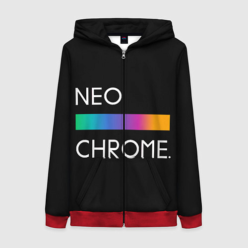 Женская толстовка на молнии NEO CHROME / 3D-Красный – фото 1