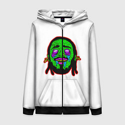 Толстовка на молнии женская Post Malone, цвет: 3D-черный