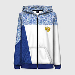 Толстовка на молнии женская Форма России, цвет: 3D-синий