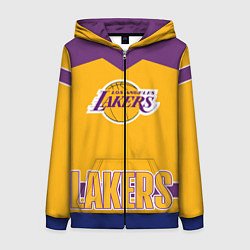 Толстовка на молнии женская Los Angeles Lakers, цвет: 3D-синий