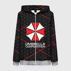 Толстовка на молнии женская UMBRELLA CORP, цвет: 3D-меланж