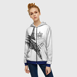 Толстовка на молнии женская ВВС России, цвет: 3D-синий — фото 2