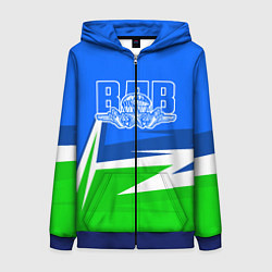 Толстовка на молнии женская ВДВ, цвет: 3D-синий