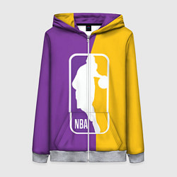 Толстовка на молнии женская NBA Kobe Bryant, цвет: 3D-меланж