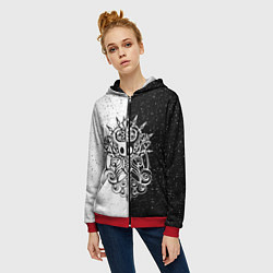 Толстовка на молнии женская Hollow Knight, цвет: 3D-красный — фото 2