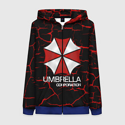 Толстовка на молнии женская UMBRELLA CORP, цвет: 3D-синий