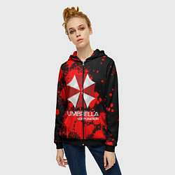Толстовка на молнии женская UMBRELLA CORP, цвет: 3D-черный — фото 2