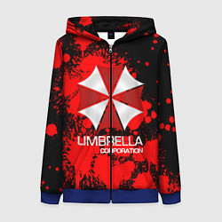 Толстовка на молнии женская UMBRELLA CORP, цвет: 3D-синий