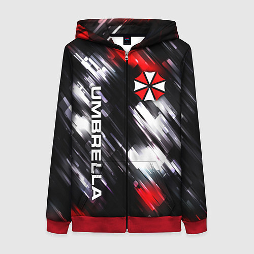 Женская толстовка на молнии UMBRELLA CORPORATION / 3D-Красный – фото 1