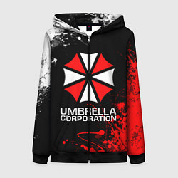 Толстовка на молнии женская UMBRELLA CORPORATION, цвет: 3D-черный