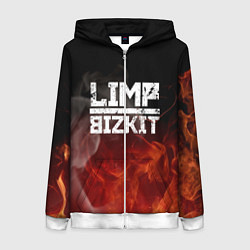 Толстовка на молнии женская LIMP BIZKIT, цвет: 3D-белый