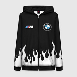 Толстовка на молнии женская BMW БМВ, цвет: 3D-черный