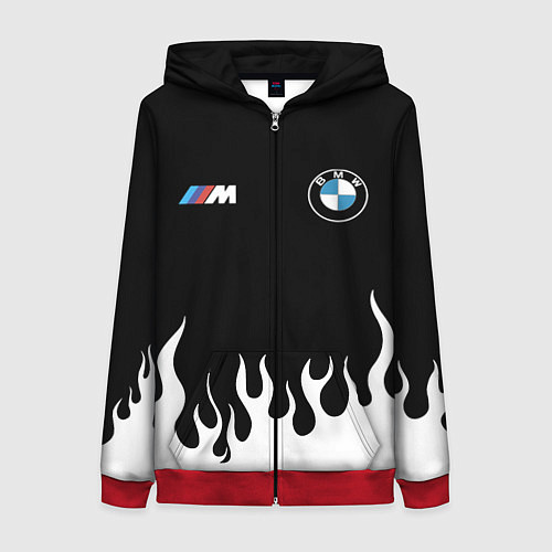 Женская толстовка на молнии BMW БМВ / 3D-Красный – фото 1