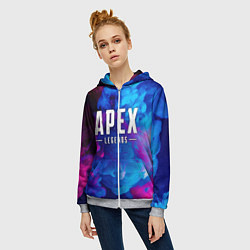 Толстовка на молнии женская APEX LEGENDS, цвет: 3D-меланж — фото 2