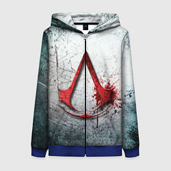 Толстовка на молнии женская Assassins Creed, цвет: 3D-синий