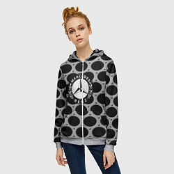 Толстовка на молнии женская MERCEDES-BENZ, цвет: 3D-меланж — фото 2