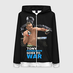 Толстовка на молнии женская Tony Ferguson, цвет: 3D-белый
