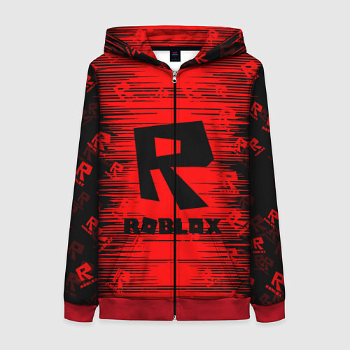 Женская толстовка на молнии Roblox / 3D-Красный – фото 1