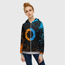 Толстовка на молнии женская PORTAL, цвет: 3D-меланж — фото 2