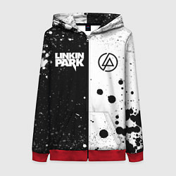 Толстовка на молнии женская LINKIN PARK, цвет: 3D-красный