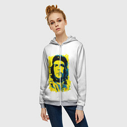 Толстовка на молнии женская Че Гевара, цвет: 3D-меланж — фото 2