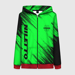 Толстовка на молнии женская Niletto, цвет: 3D-красный