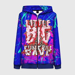 Толстовка на молнии женская Little Big: Rave, цвет: 3D-синий