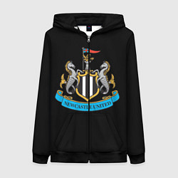 Толстовка на молнии женская NUFC, цвет: 3D-черный