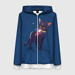 Женская толстовка на молнии КИСА С ТЕЛЕФОНОМ