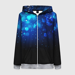 Толстовка на молнии женская BLACK & BLUE, цвет: 3D-меланж