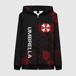 Толстовка на молнии женская UMBRELLA CORP, цвет: 3D-черный